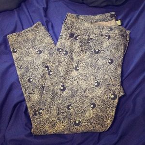 Skull & Floral Print Jeans